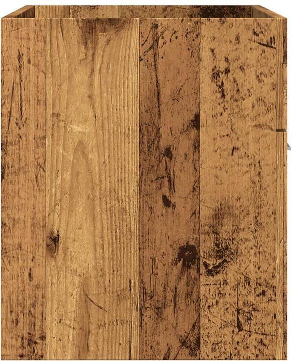 Produktbild VidaXL Waschbeckenunterschrank Unterschrank Badschrank Wandmontage Altholz-Optik