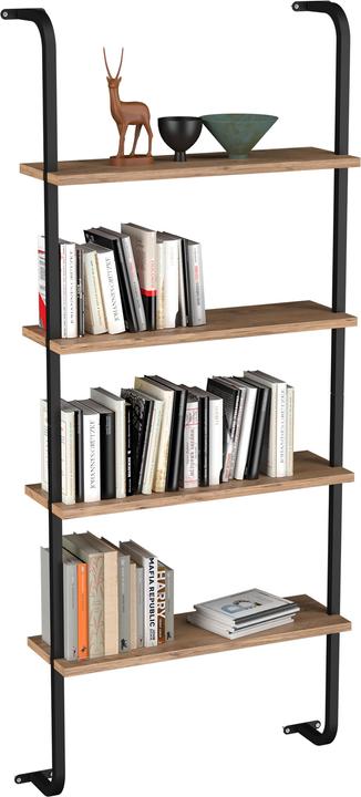 Image du produit VCM Étagère murale en bois Étagère suspendue Insasi 4 (64 x 20 x 150 cm)