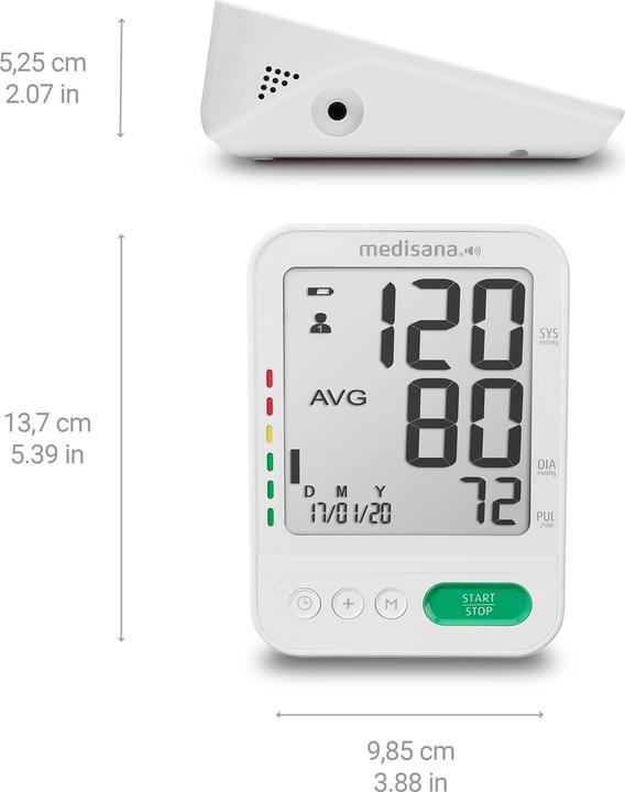 Actual product image Medisana BU 586 Voice Upper Arm Blood Pressure Monitor Large Cuff 23-43 cm (Blood pressure monitor upper arm)