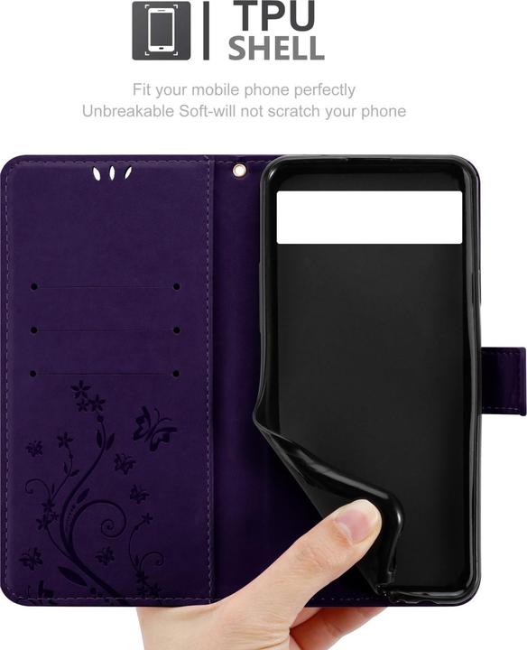 Immagine prodotto Cadorabo Copertina del libro a fiori (Google Pixel 6a)