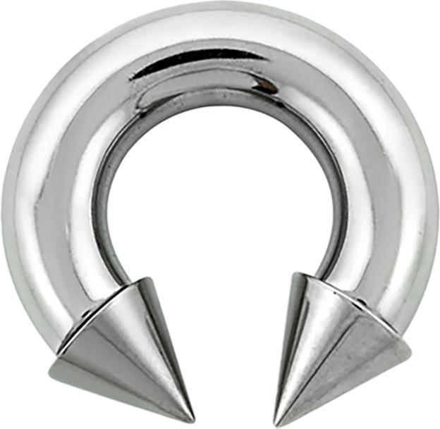 Produktbild Star Piercing Circular Barbell Innengewinde silber mit zwei Cones (ohne Messing, Chirurgenstahl 316L)