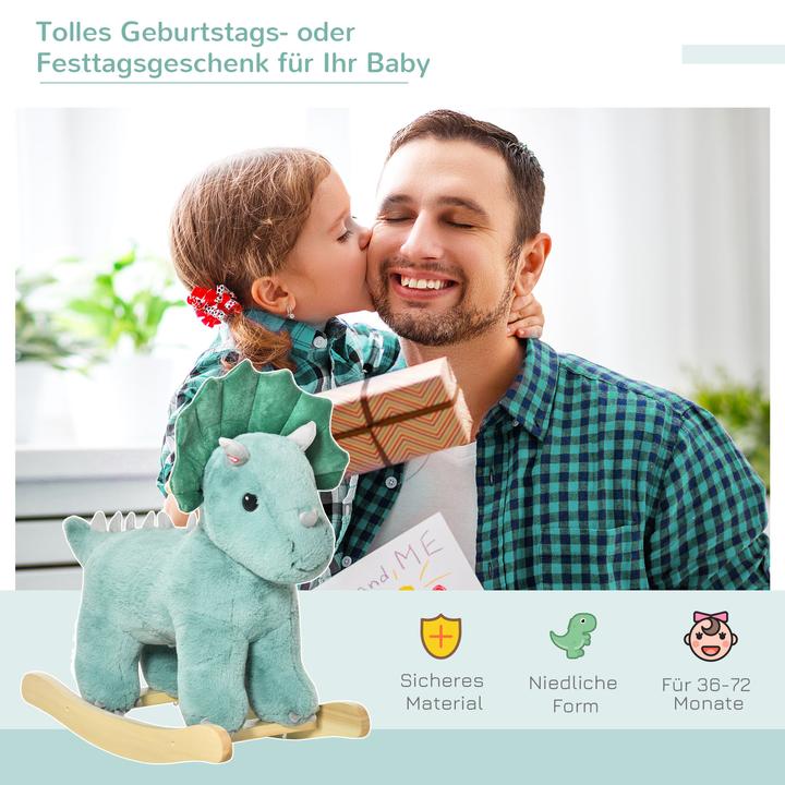 Produktbild Homcom Schaukeltier Spielzeug, Triceratops, Wal