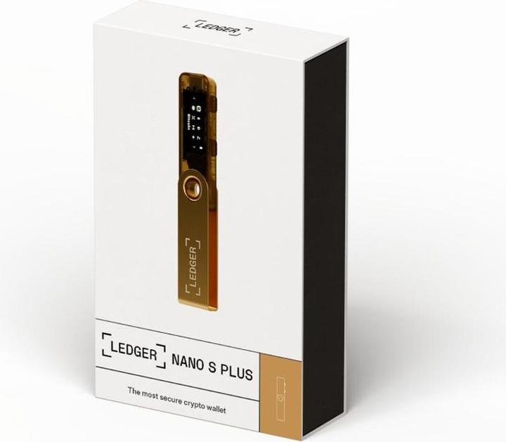 Immagine prodotto Ledger Nano S Plus - Gold (Ethereum Classic, Bitcoin, Dogecoin, Litecoin, Dash, Altre)