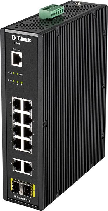 DIS-200G-12S Industrial 12-Port Layer2 Smart Managed PoE (12 Ports)