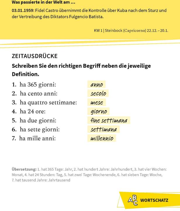 Actual product image Langenscheidt Italian language calendar 2025 (German, Italian)