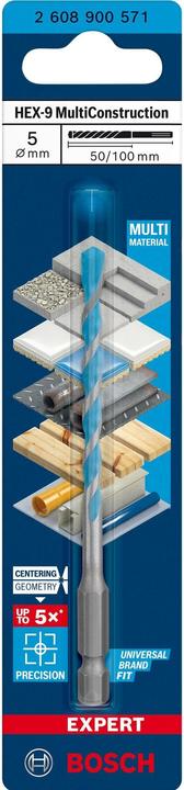 Immagine prodotto Bosch Professional Zubehör Esperto HEX-9 (5 millimetri)
