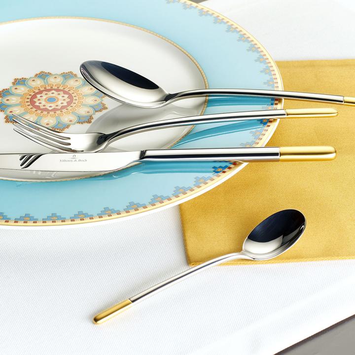 Produktbild Villeroy & Boch Tafelbesteck 30tlg. Ella teilvergoldet (30 Stück, Besteck Set)
