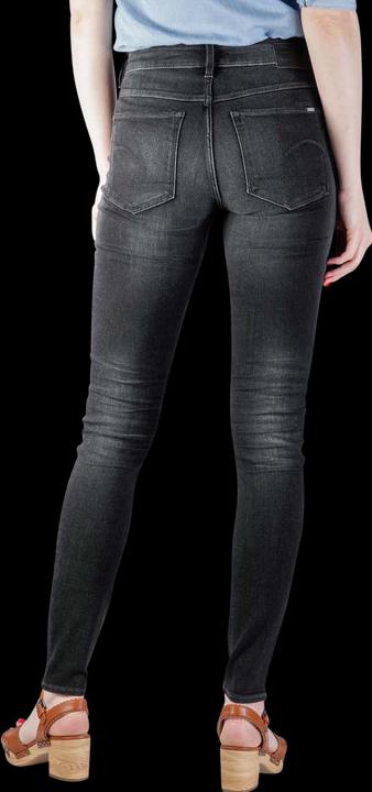 Actual product image G-Star 3301 High Skinny Jeans Superstretch worn in coal (W29/L32)