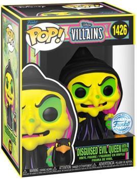 Actual product image Funko POP! Disney Villains Blanche-Neige - Disguised Evil Queen with Raven Lumière Noire Exclusive