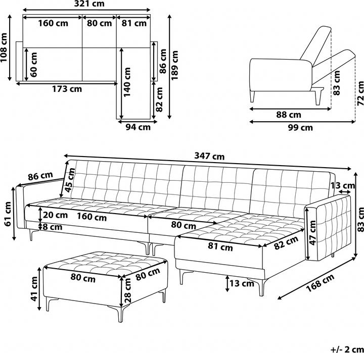Actual product image Beliani Aberdeen (Corner sofa)