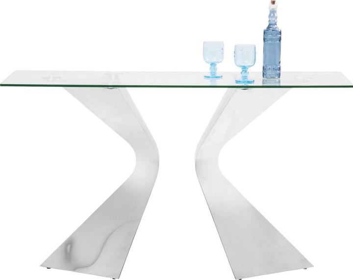 Actual product image Kare Design Console Table Gloria Chrome (140 x 45 x 140 cm)