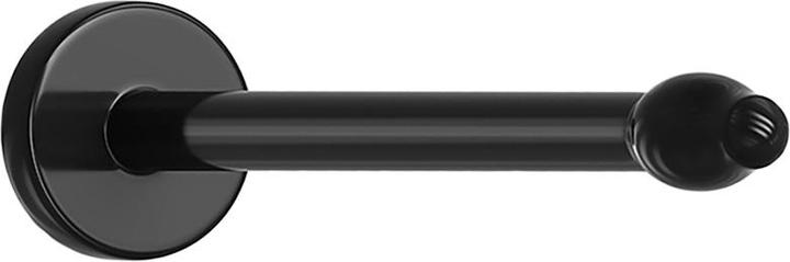 Produktbild Star Piercing Nasenstecker gerade schwarz mit Scheibe retainer (Bioflex, ohne Messing)