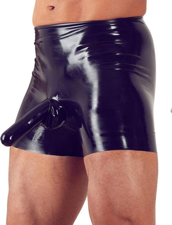 Actual product image LateX Toys Pants with penis sheath and anal condom (XL)