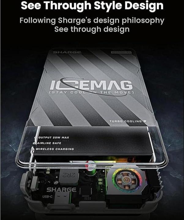 Actual product image Sharge Icemag (10000 mAh, 20 W, 37 Wh)