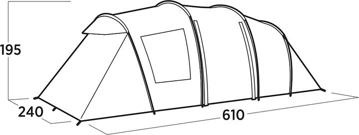 Productafbeelding Easy Camp Familien-Tunnelzelt Leka Twin 6 (olivgr?n, Modell 2025) (Tunnel tent, 13.40 kg, 6 personen)