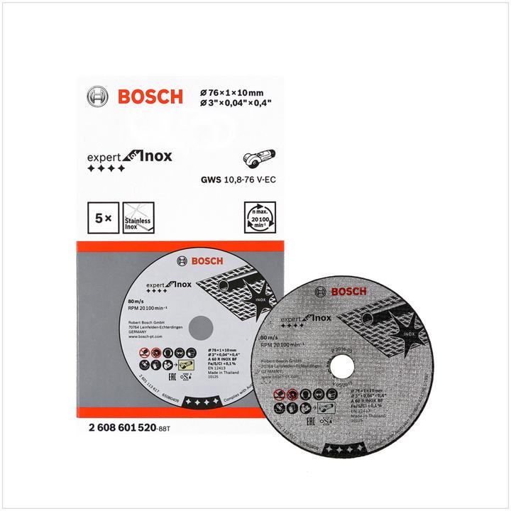 Produktbild Bosch Professional Zubehör PRO Stainless Steel and Metal Trennscheibe, 76 x 1 x 10 mm