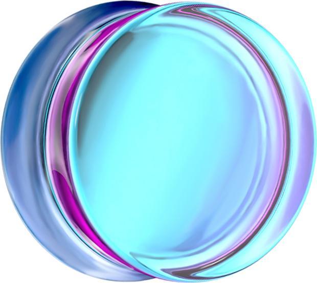 Image du produit Star Piercing Flared Plug irisé violet en verre (sans laiton, Verre)