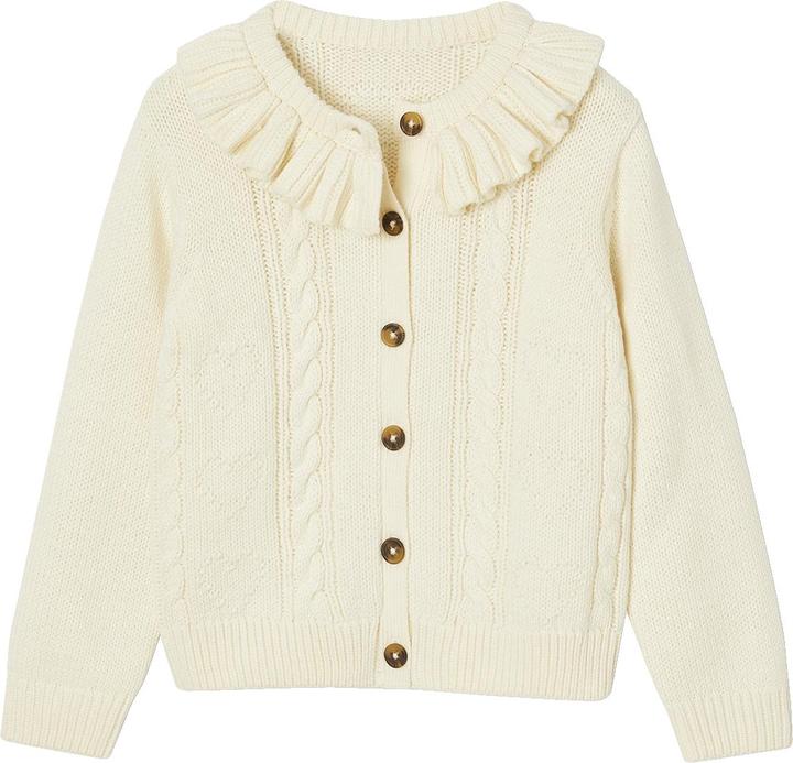 Vertbaudet Mädchen Strickjacke mit Zierkragen