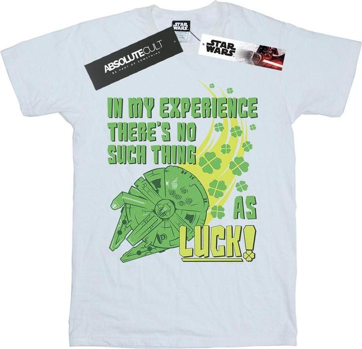 Actual product image Star Wars Mens Millennium Falcon Shamrock Luck T-Shirt (M)