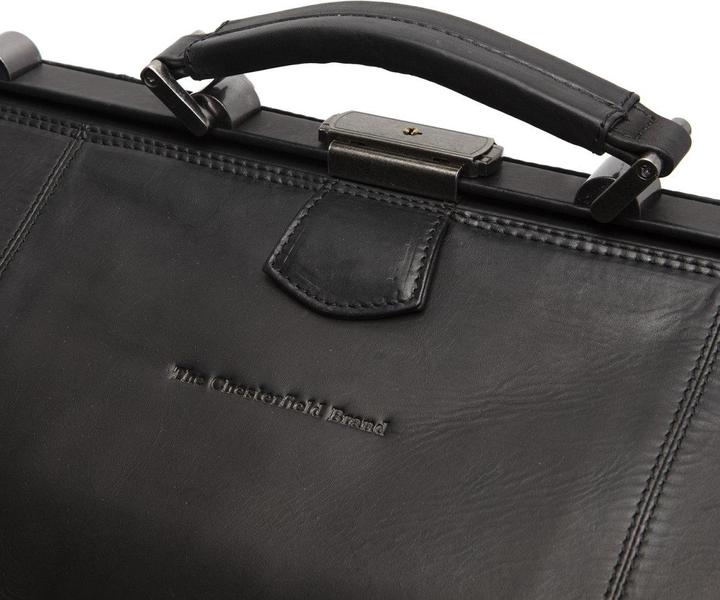 Image du produit The Vegan Cow Chesterfield Brand Leren Weekendtas Zwart Corfu (41.90 l)