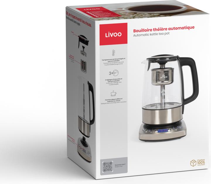 Image du produit Livoo Bouilloire théière automatique 1,7 L (1.70 l, Prise UE)