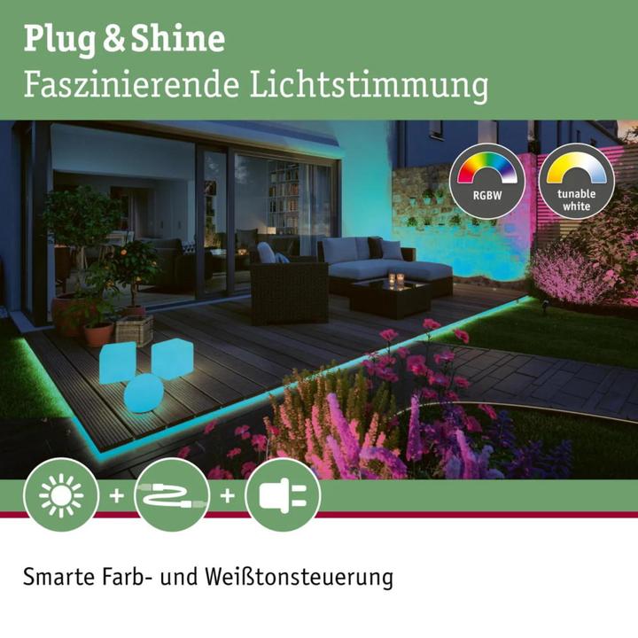 Immagine prodotto Paulmann Plug & Shine Stripe Neon per esterni (RGBW, 500 cm, Esterno)