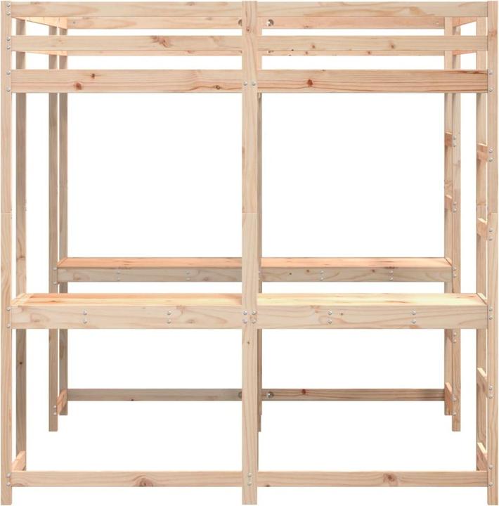 Image du produit VidaXL Lit mezzanine avec bureau & échelle (160 x 200 cm)