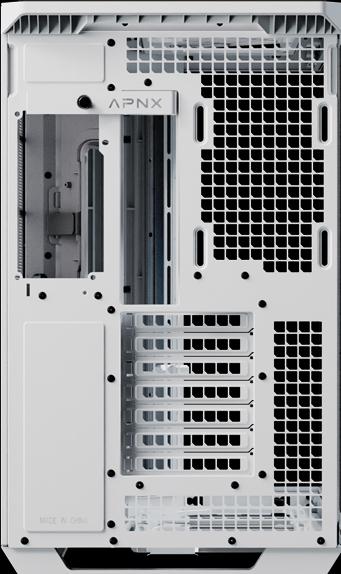 Actual product image APNX V1 PC case, midi tower, ATX, tempered glass - white (ATX)