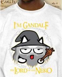 Neko Wear Neko T- Neko Gandalf weiss