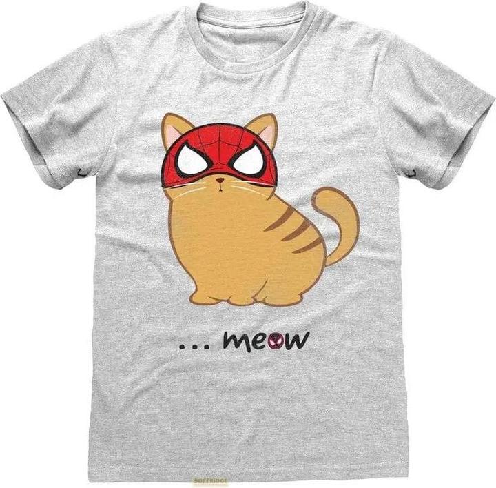 Actual product image Heroes Inc Spider-Man Miles Morales Video Game T-Shirt Meow (L) (L)