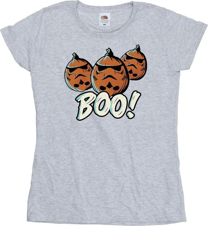 Actual product image Star Wars Womens/Ladies Boo! Stormtrooper Pumpkin T-Shirt (L)