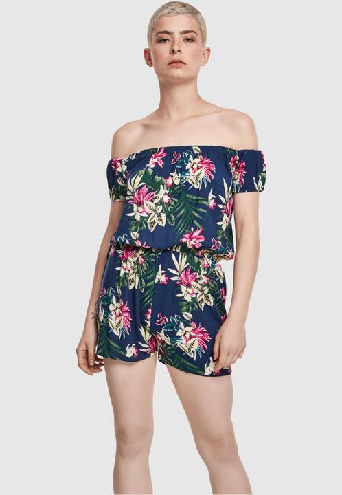 Actual product image Urban Classics Ladies AOP Off Shoulder Short Jumpsuit (5XL)