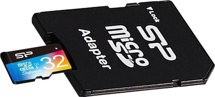 Actual product image Silicon Power Superior - Flash memory card (SD adapter included) (32 GB, microSDHC, U1, UHS-I)
