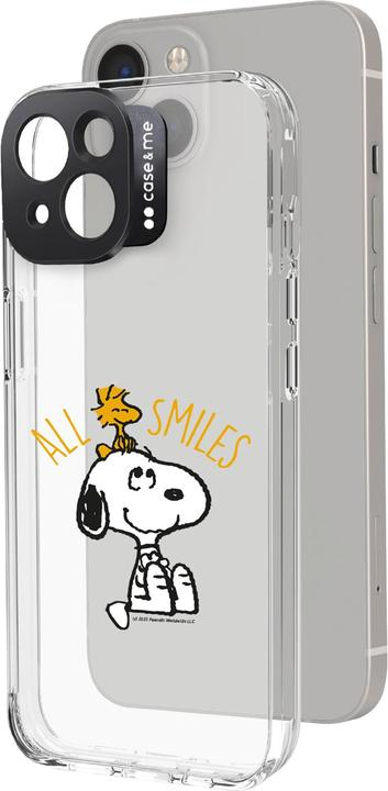 Actual product image SBS case&me Peanuts cover cam logo iPhone 14 design4 Snoopy All Smiles Classic (Apple iPhone 14)
