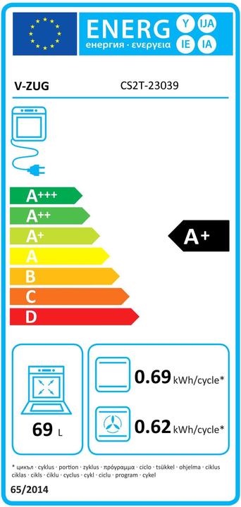 Energie-Label V-Zug 2303900001