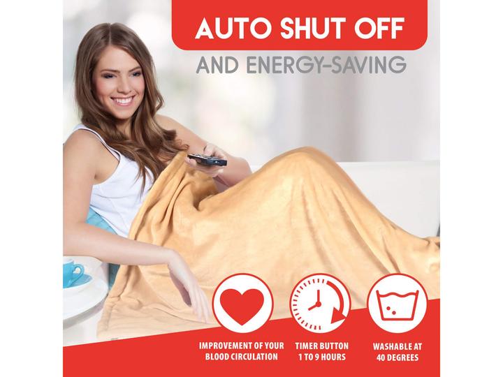 Actual product image alpina Blanket heated ivory180w PES (130 x 180 cm)