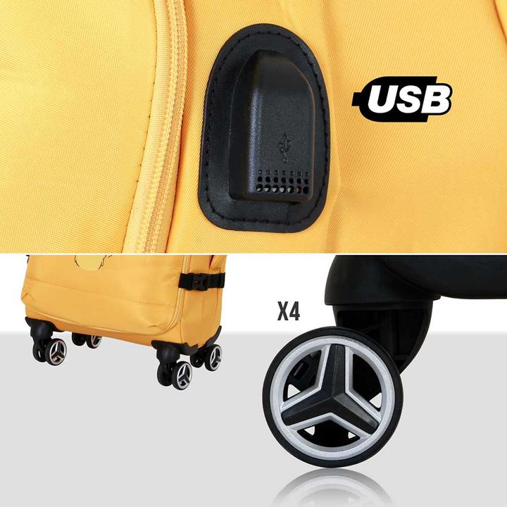 Actual product image Karactermania 4-Wheel Cabin Suitcase Face