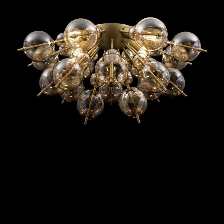 Actual product image Maytoni Bolla ceiling light 4x E27 brass amber, amber glass (E27)