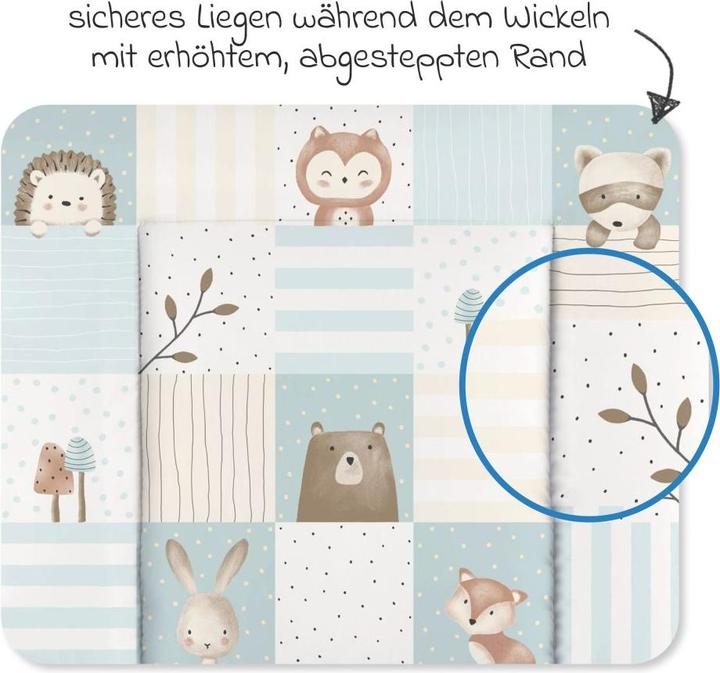Produktbild Julius Zöllner Wickelauflage "Softy", Waldfreunde (75 x 85 cm)
