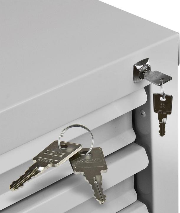 Produktbild ADB MAMMUT Schubladenschrank lichtgrau 5 Schubladen 70,0 x 43,5 x 60,0 cm (70 cm, 60 cm)