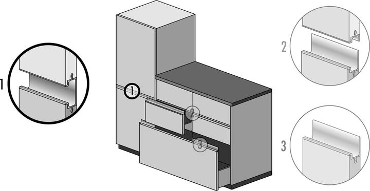 Actual product image Werkstarck Handle strip profiles with profile height 51 mm