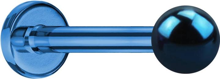 Actual product image Star Piercing Labret dark blue with ball (Surgical steel 316L, without brass)