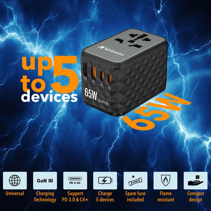 Produktbild Verbatim Universal-Reiseadapter