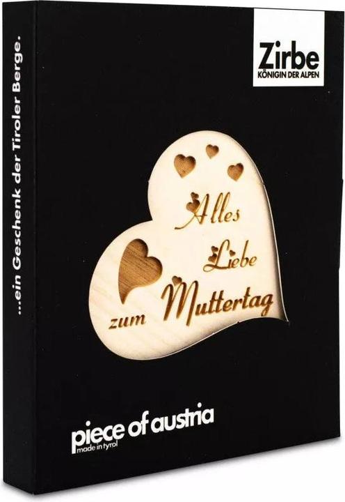 Produktbild ZNatur Zirben Holz Herz Geschenk Deko mit Gravur Zum Muttertag No.60