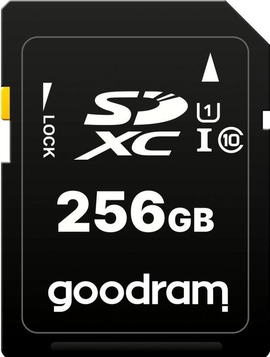 Image du produit Goodram S1A0 SDXC UHS-I classe 10 (256 Go, SDXC, U1, UHS-I)