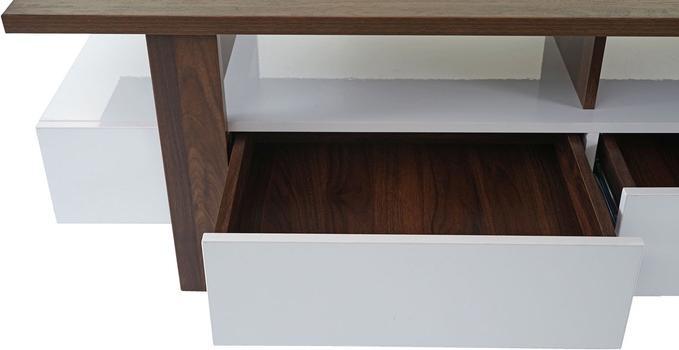 Immagine prodotto Swisshandel24 Porta TV, mobile porta TV, struttura 3D effetto noce lucido 46x150x45cm