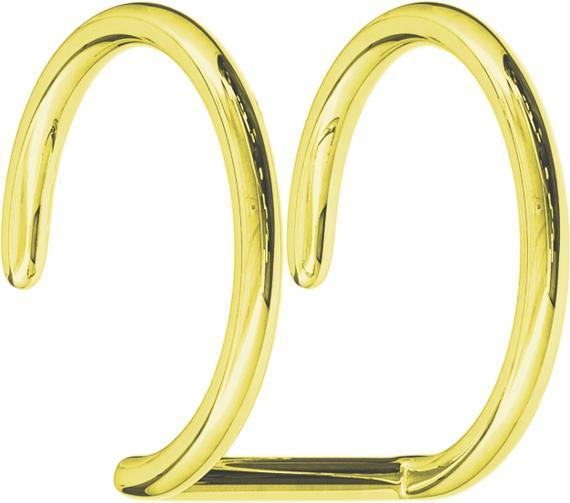 Produktbild Star Piercing Fake Ear Cuff vergoldet mit 2 Ringen mit Titanium Schicht (Chirurgenstahl 316L)
