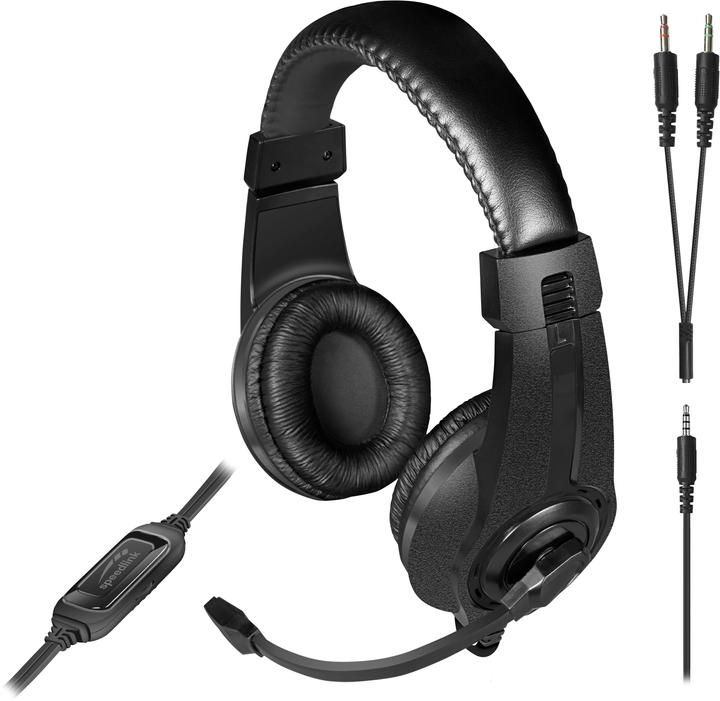 Actual product image Speedlink LEGATOS Stereo Gaming Headset - for PC/PS5/PS4/Xbox Series X/S/Switch/OLED/Lite, black (Cable)