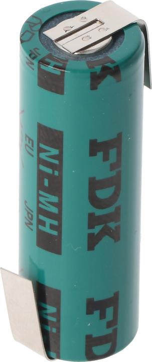 Actual product image FDK Rechargeable battery 4/5AA solder tabs Z-shape, industrial design Flattop (1 pcs., 1100 mAh, Chargers without battery)