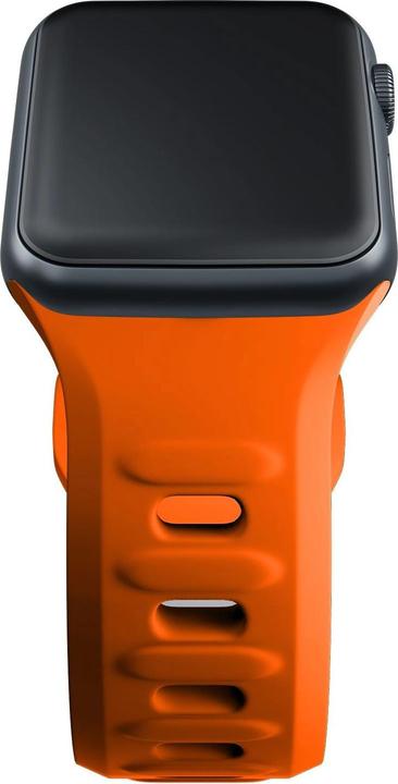 Actual product image 3MK Silicone Watch Strap pomarańczowy/ orange dla Apple Watch 42/44/45/49mm (Silicone, Stainless steel)